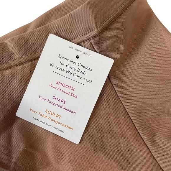 SPANX Womens Size S Illusion Lace Sheer Shaping Brief Panty 40074R Cafe Au Lait - Picture 7 of 10